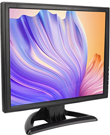 17-Zoll-LED-, Tragbarer Computermonitor, mit VGA-HD-Multimedia-AV-BNC-USB-DC-Eingang, Tragbares HD-Farbdisplay mit Lautsprecher-Fernbedienung (EU-Stecker)
