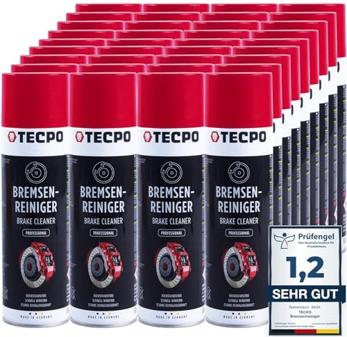 TECPO Bremsenreiniger 36x 500ml Universal Teilereiniger 360° Ventil Power Brake Cleaner Acetonfrei Reiniger Entfetter Korrosionsschutz