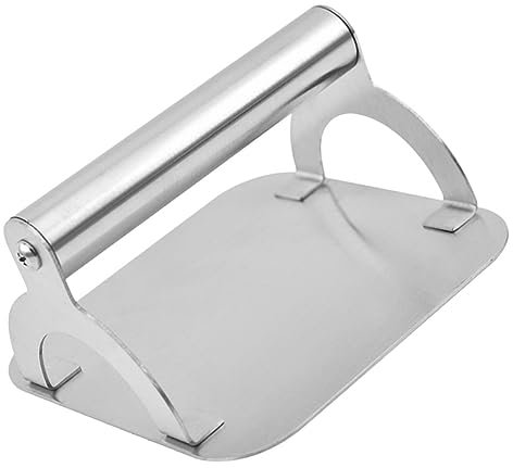 ABOOFAN Stainless Steel Burger Press Square Burger Patty Maker for Household Use Smasher Meat Pressing Mold