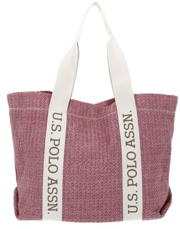 U.S. POLO ASSN. Beach Straw Shopper Rose rosa