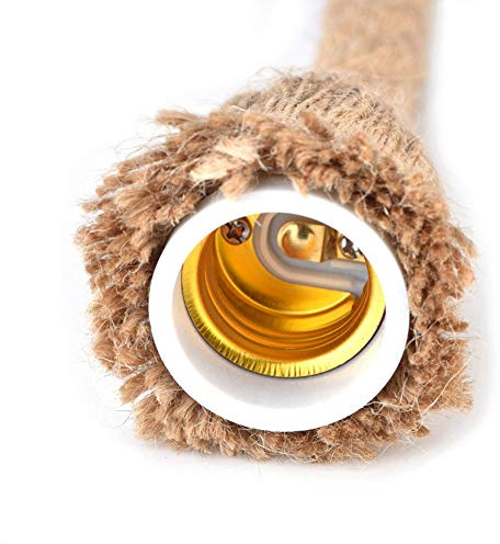 Haofy Industria Creativa Sin Bombilla 1 Pieza Cuerda Vintage Lámpara De Cuerda Personalizada Luz Colgante De Cuerda Fiesta Temática para Salón Bar (1 m/3,3 pies cabeza única)