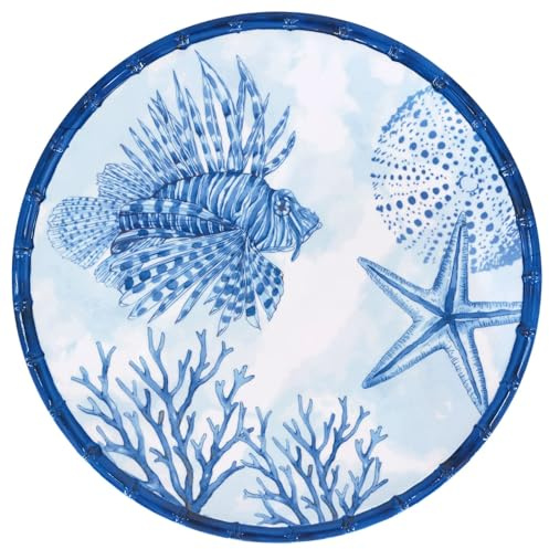 Les Jardins de la Comtesse - Plat de service rond en mélamine Corail Ø 35,5 cm - Collection Piana