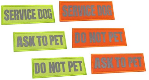 WOONEKY 12stücke Reflektierende Hundegeschirr-Patches Do Not to Pet Service Dog Praktische Und Stylische Aufnäher Für Bei Geeignet Für Hunderassen