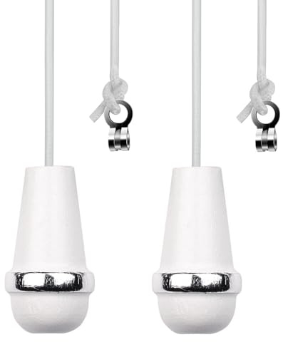 2 Pack Bathroom Light Pull Cord Switches - 150cm Cord, Suitable for Ceiling Fans & Chandeliers
