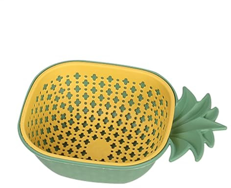 Cestino per verdure, scolapasta dal design spesso, salvaspazio, leggero, comodo manico, facile drenaggio, scolapasta per cucina, 29 x 20 x 10 cm