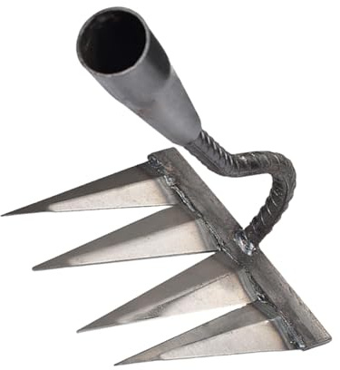 Rastrello Giardino Metallo - Rastrello per Foglie Diserbo in Acciaio al Carbonio | Zappa Diserbo Rastrello per Diserbo/Allentamento/Semina | Strumento Per Diserb Rastrello Da Diserbo