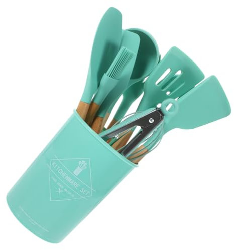 FUNOMOCYA Cuchara Para Cocinar De Silicona Utensilios De Cocina Portátiles Cuchara Para Servir Ligero y Compacto