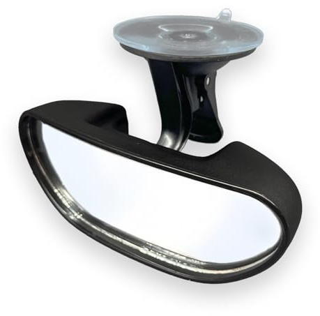Innenspiegel mit Saugnapf – Zusatzspiegel für Auto innen – Fahrlehrer Spiegel/Babyspiegel/Toter-Winkel-Spiegel – 360° drehbar, Weitwinkel