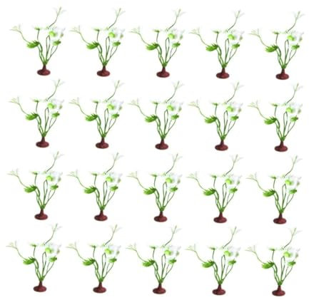 Ciieeo 20pcs Realistic Aquarium Artificial Plant Fish Tank Grass Ornaments Diy Landscape Ornament for Fish Tank Decoration