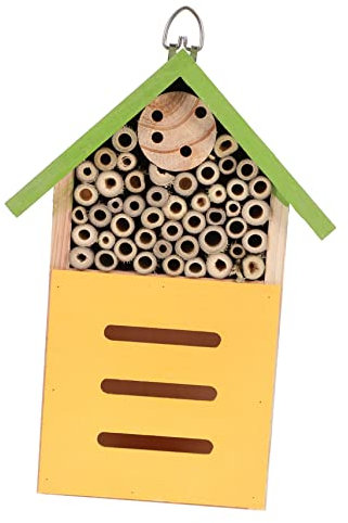 UPKOCH Insektenhaus Aus Holz Schmetterlingshaus Bienenhotel Holzhaus Hotel Für Insekten Lebensraum Im Freien Für Bienen Und Marienkäfer Gartenökosystem Verbessern