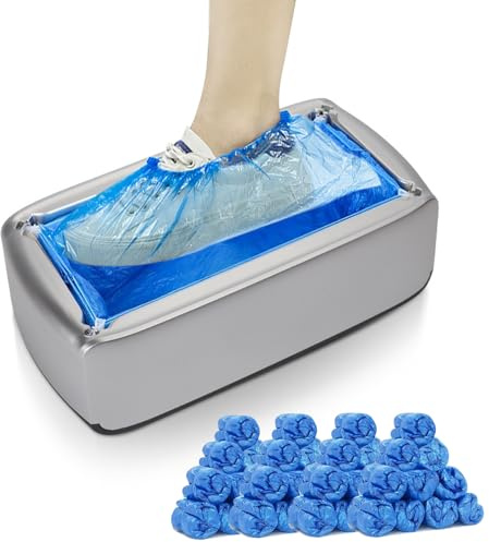 Zertylre Distributeur automatique de couvre-chaussures portable avec 400 couvre-chaussures antidérapants et imperméables pour la maison, le bureau, le supermarché, l'usine, etc