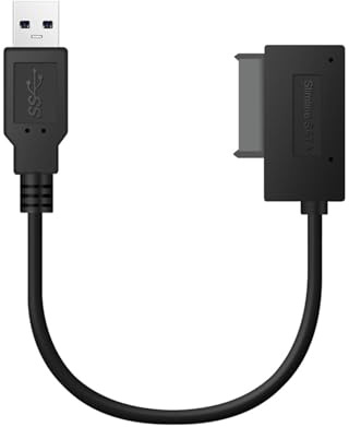 QSBVSO USB3.0 À M~ni SATA II 7 + 6 13 Câble de Conversion de l'adaptateur PIN Compatible with Ordinateur Portable CD/DVD ROM Lecteur Slimline(USB3.0 20CM)