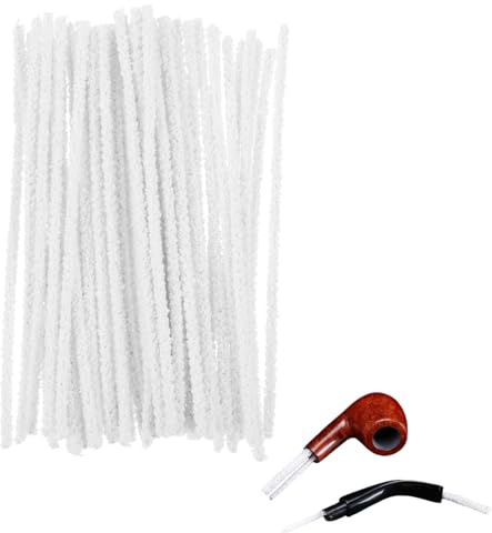 Dreamil 200 Stück Pfeifenreiniger Weiß, 15.5cm Pfeiffenputzerdraht Biegbar, Pfeifenputzer zum Basteln für DIY Handwerk Blumen Tier Weihnachten Bastelarbeiten Dekorationen