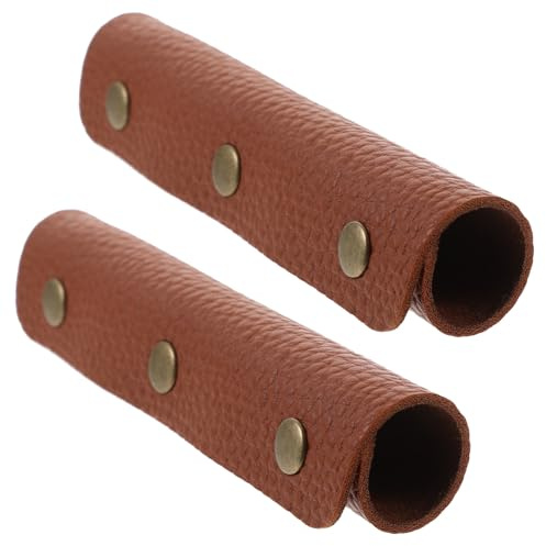 Gatuida 2 Piezas de Accesorios para Bolsos de Cuero PU Marrón Protectores Cómodos para Asas de Bolso Ideales y Proyectos DIY Color Aleatorio