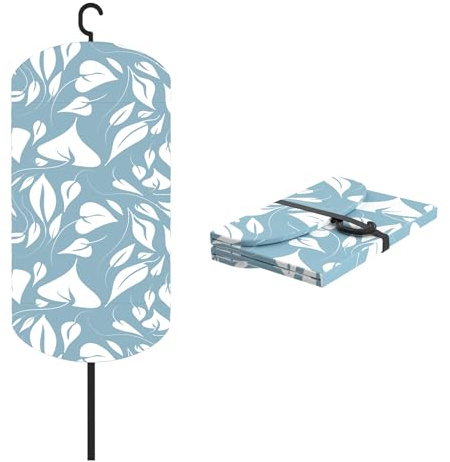 STANEW Tabla de Planchar Plegable, Tabla Planchar Sobremesa Portátil con Gancho Giratorio para Colgar de 360°, Facilita el Planchado Vertical, Pequeña, Patrón Estampado - 85cm x 41cm