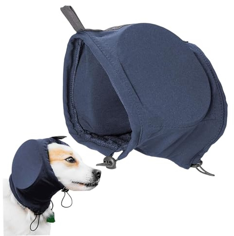 Cuffie antirumore per cani, Fascia per cuffie per cani, antirumore per per protezione Avvolgere la testa invernale con fissaggio con coulisse, S