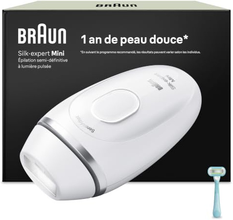 Braun IPL Geräte Haarentfernung Silk·expert Mini, PL1104, Weiß - Alternative Laser Haarentfernung für Zuhause, Dauerhafte Haarentfernung, Inkl. Venus Rasierer