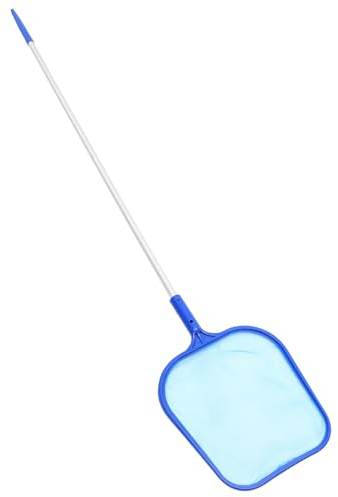 HOMSFOU Épuisette de Piscine 5 Sections Manche en Aluminium, Filet Fin pour Nettoyage des Feuilles, Outil Portable Polyvalent pour Entretien Bassin et Piscine, Accessoire Jardin