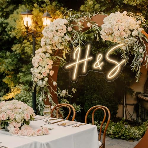 Individuelle Neon-Schilder für Hochzeiten, personalisierte-Initialen-Schilder die Wanddekoration, personalisierte Neon-Namenslichter für Heiratsanträge, Geburtstagsfeiern und Geschenke.