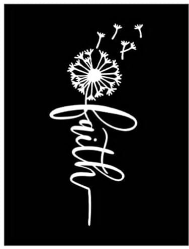 myrockshirt Pusteblume Glaube Hoffung Faith Aufkleber Sticker Decal ohne Hintergrund Farbe & Größe wählbar Autoaufkleber ab 15 cm