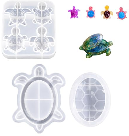 2Pcs Turtle Silicone Moulds, Sea Turtle Storage Box Molds | Silicone, for DIY Craft Home Decor, Jewellery Organiser