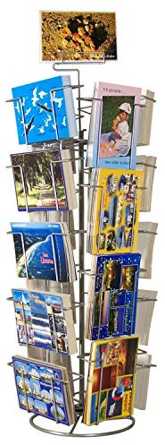 Gerso présentoir pivotant de cartes 18 motifs 130x180mm mixte pour comptoir présentoir de cartes postales pour cartes de vœux