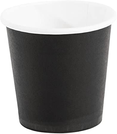 Fiesta Green Recyclable Espresso Coffee Cups Single Wall 112 ml/4 oz (Pack of 50), Black, Pack Quantity: 50, GF019