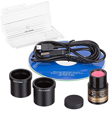 AmScope MD Series 5.0MP USB 2.0 Color CMOS Digital Eyepiece Microscope Camera with Calibration Slide - MD500-CK