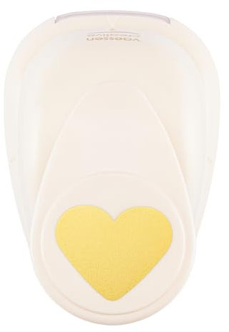 Vaessen Creative Perforadora de Papel, Corazón 1, Talla M, Para Proyectos DIY, Scrapbooking, Creación de Tarjetas y Más