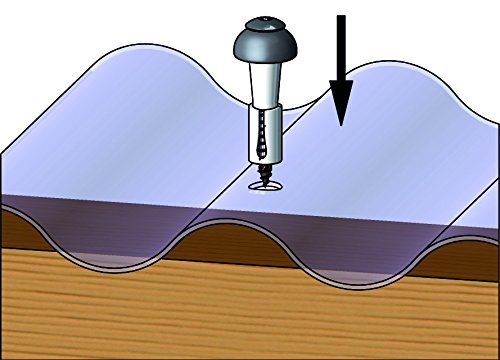 Reisser DSH Set - Edelstahlschrauben inkl. Abstandhalter 200 Stück | Zuverlässig wasserdichte und UV-beständige EPDM-Schirmdichtung, verhindert das Eindringen von Feuchtigkeit und Staunässe
