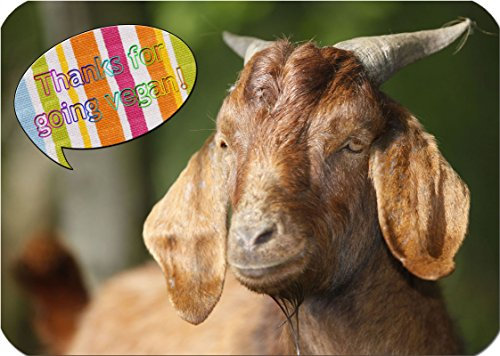 +++ Ziege - Schneidebrett Dekoglas Glas Dekoteller Brett - GO Vegan 06