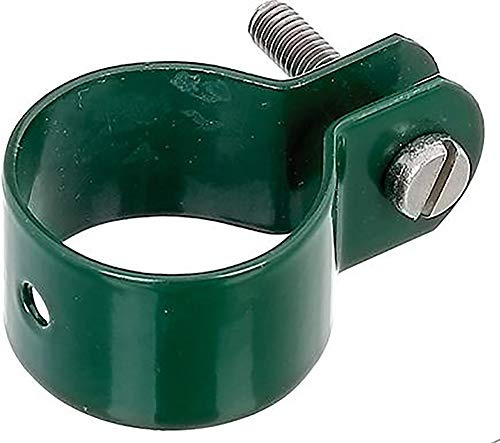 Alberts 855338 Schelle für Streben | verzinkt, grün kunststoffbeschichtet | Schellen-Ø 34 mm | 10er Set