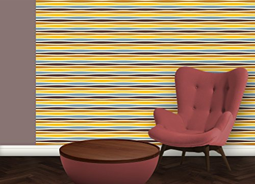 GMM Tapete Modern living - Quer Swing individuell gefertigt mit Streifenfarben passend zu Scala Farben - Höhe 3m Breite 46,5cm