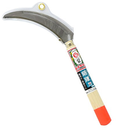 高儀 Chrysanthemum Hall Stainless Steel Saw Scythe Orange Pattern 170 mm