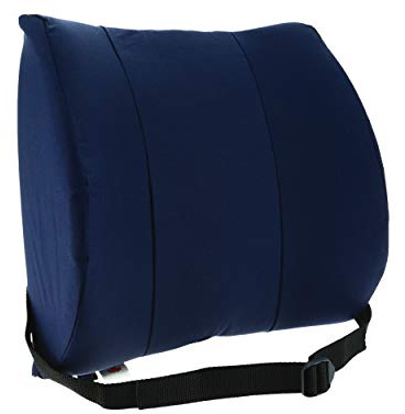 Core Products Sitback Rest Cushion Lumbar Support for Lower Back & Office Chair, Adjustable Strap Standard Foam - Blue