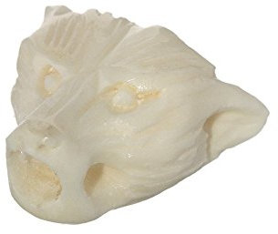 NKlaus Haarschmuck Bartperle AINIR Wolfskopf Knochen Lockenperle 6436