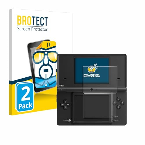 BROTECT 2 Stück Schutzfolie für Nintendo DSi Displayschutz Folie Made in Germany, Ultra-Klar