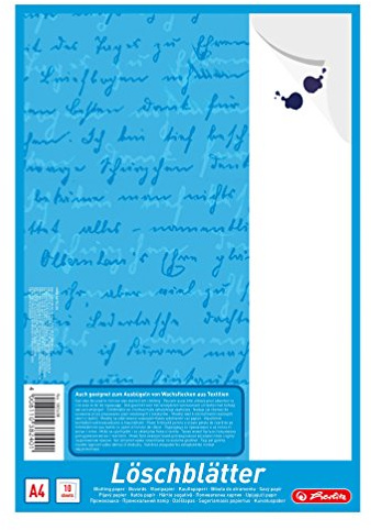 5x Löschblattblock / 10 Blatt je Block / weißes Löschpapier / DIN A4
