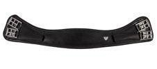 PFIFF Platin, Lederkurzgurt Dudley, schwarz 65cm