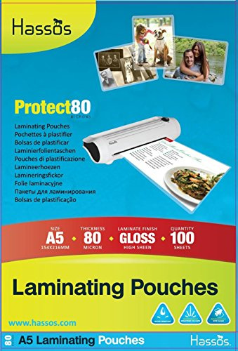 Laminiertaschen A5, glänzend, 80 Micron (2 x 40 Micron), 100 Stück