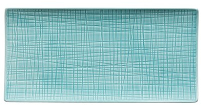 Rosenthal - Mesh Colours - Aqua - Platte/Servierplatte - Porzellan - flach - 26 x 13cm