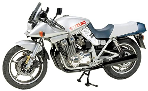Tamiya 1:12 originalgetreue Nachbildung, Modellbau, Plastik Bausatz, Basteln, Hobby, Kleben, Modellbausatz, Zusammenbauen, unlackiert, Mehrfarbig, 14010 – Suzuki Gsx1100s – Katana – 1/12, Mittel