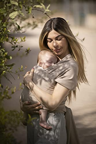 Amarsupiel|Elastisches, ergonomisches, sicheres und benutzerfreundliches Tragetuch | Babytrage für Neugeborene |Baby Sling |Spanische Herstellung |OEKOTEX |Beige |