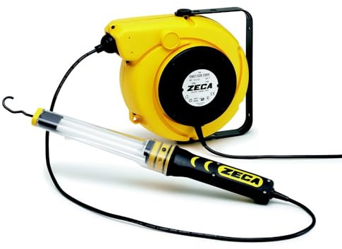 5907/328 230V AVVOLGICAVO CON LAMPADA PORTATILE FLUO 328 230 V ZECA
