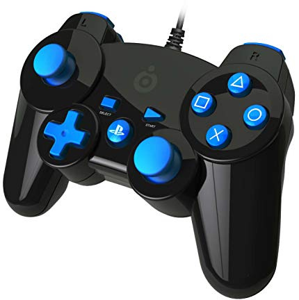 PS3 - Mini Controller Black/Blue (Kabelgebunden)