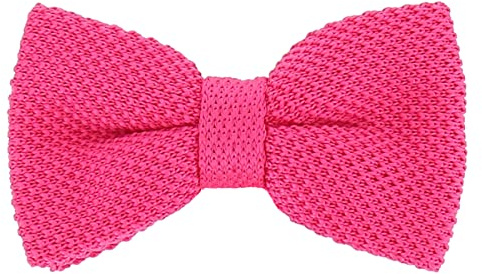 cravateSlim Noeud Papillon Tricot Rose fushia - Noeud Papillon Homme en Maille 11cm x 6cm - Prénoué, Tour de cou Réglable, Fermeture par crochet métal - Thème Soirée, Mariage Boheme Chic