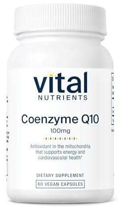 Vital Nutrients CoQ10 100mg - Vegan Supplement - CoEnzyme Q10 from Ubiquinone - Potent Antioxidant to Support Heart Health and Energy Levels* - Gluten, Dairy and Soy Free - Non-GMO - 60 Capsules