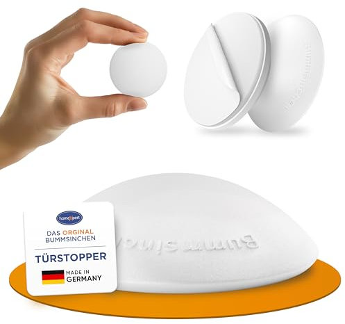 Bummsinchen Türstopper Wand Weiß selbstklebend [10 Stück] - Ø 40 mm - kleiner Wandpuffer für Wandschutz - Türpuffer Wand für Türanschlag, Türgriffschutz, Türklinken Stopper