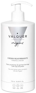Valquer Straffende Körpercreme | mit Soja, Kollagen und Elastin | 750 ml | für Bauch, Brust und Oberschenkel | Tonisierender, feuchtigkeitsspendender und pflegender Lifting-Effekt