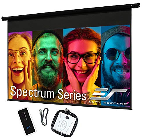 Elite Screens Spectrum 100 Electric Motorized Projector Screen with Multi Aspect Ratio Function, 16:9, Home Theater 8K/4K Ultra HD Ready Projection